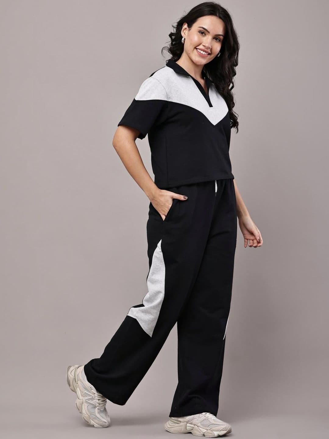 BAESD Women Colourblocked T-shirt with Trousers thumbnail 6