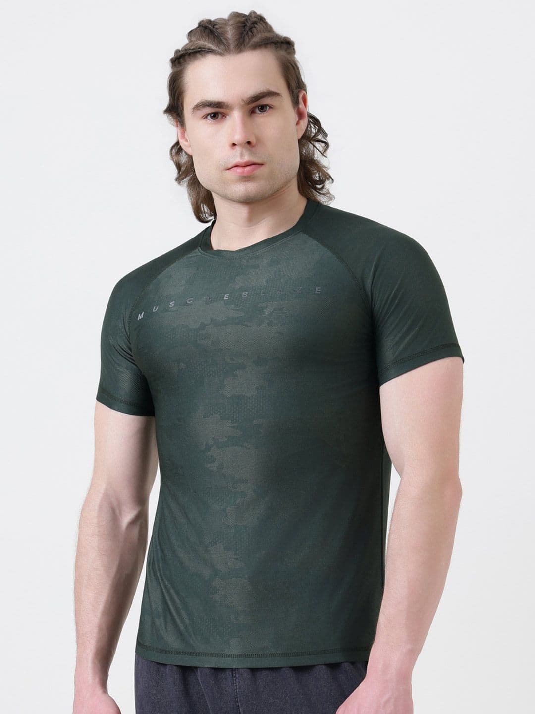 MuscleBlaze Unisex Brand Logo Printed Round Neck Compression T-shirt - view 1