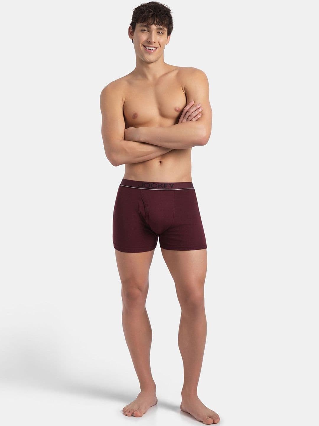 Jockey Super Combed Cotton Rib Boxer Brief with Ultrasoft and Durable Waistband-8009 thumbnail 2