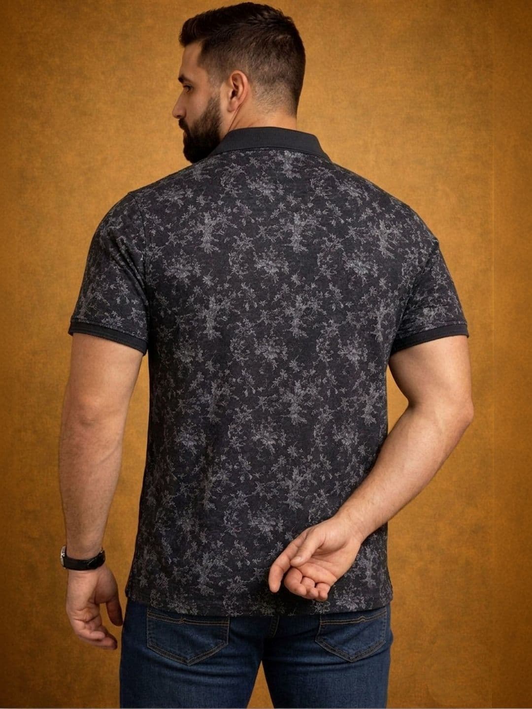 The Roadster Lifestyle Co Printed Polo Collar Tshirts thumbnail 3