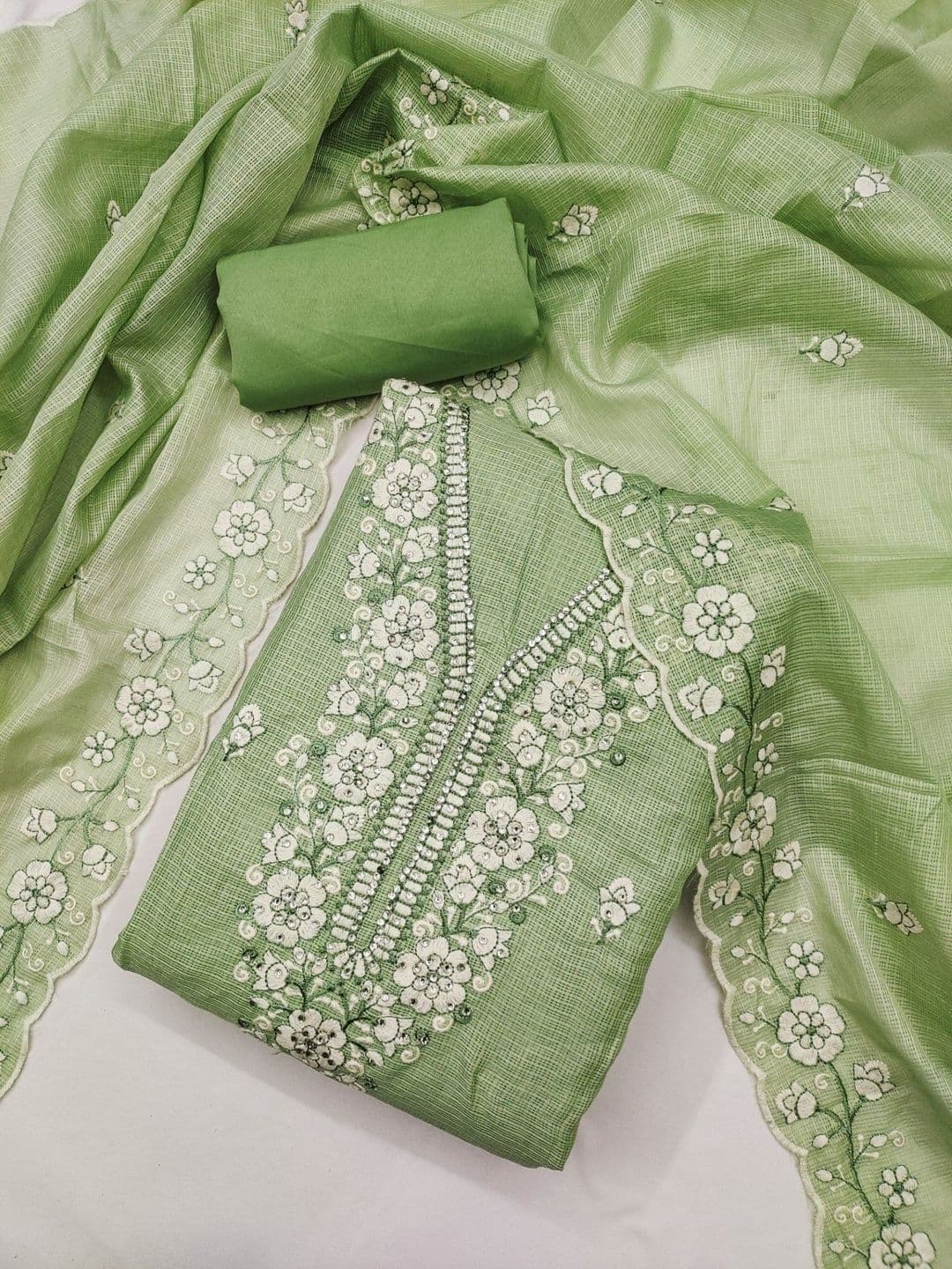 Rangtulika Ethnics Embroidered Unstitched Dress Material thumbnail 4