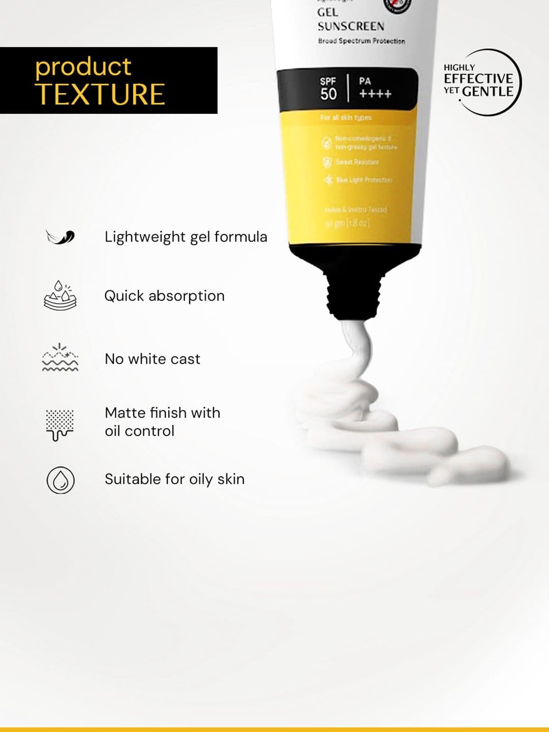 deconstruct Gel Sunscreen SPF 50 PA++++ -100% Photostable-Lightweight In-Vivo Tested 50g thumbnail 6