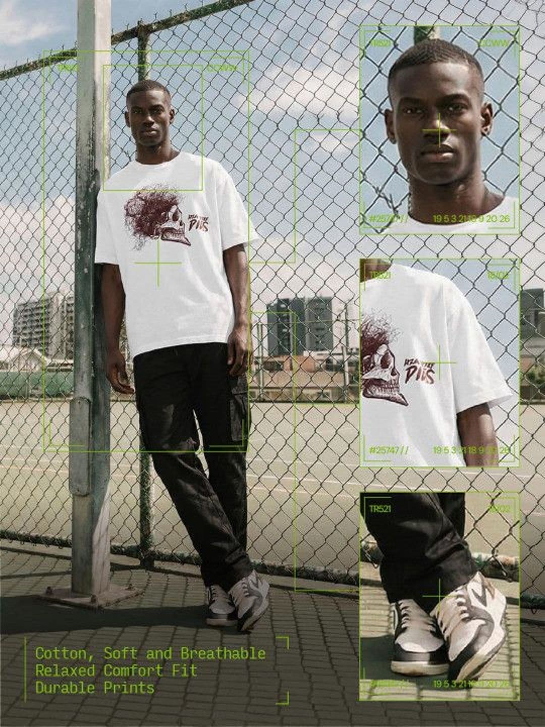 High Star Men Printed Round Neck Oversized T-shirt thumbnail 6