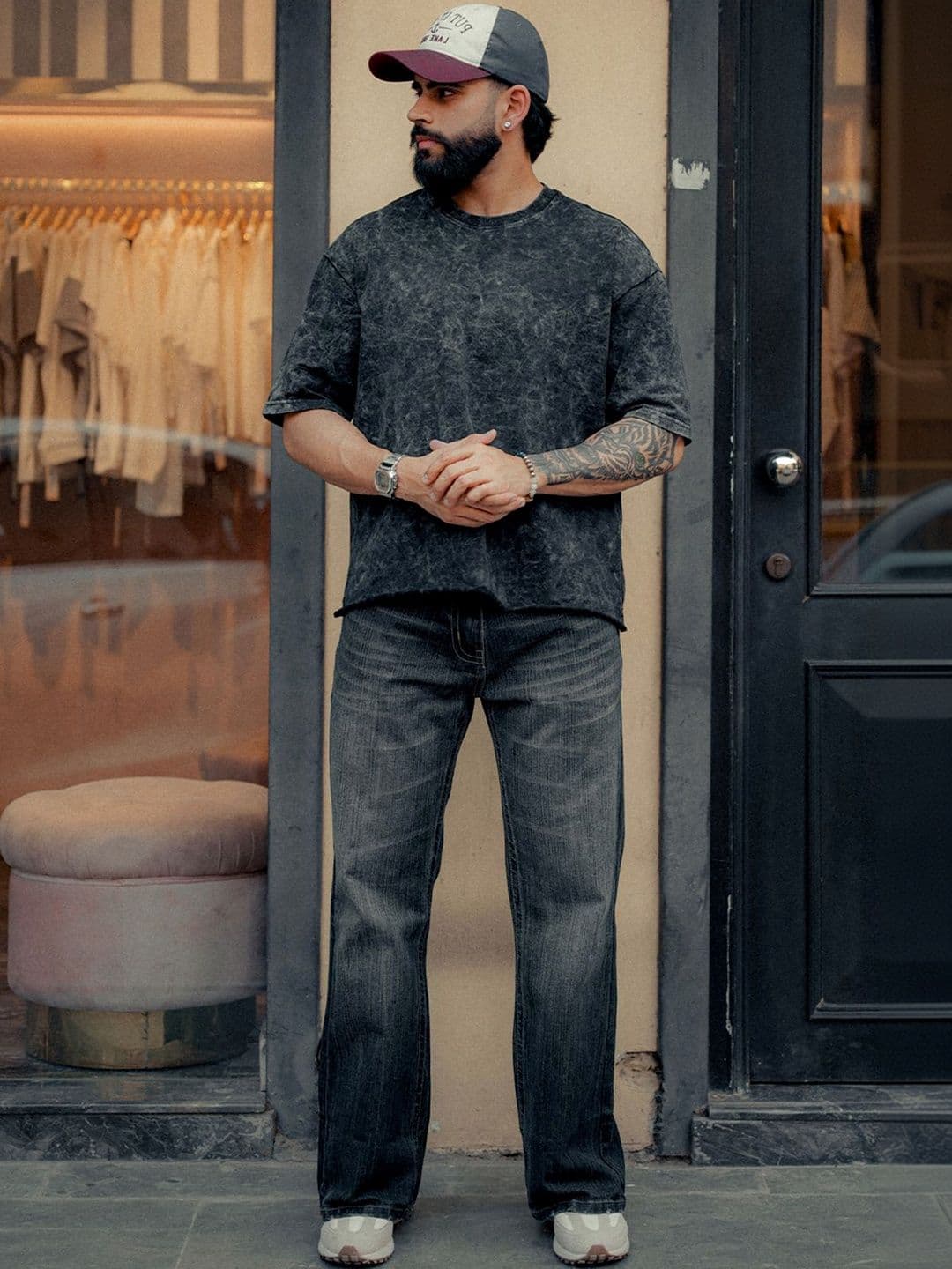 BDSQUARE Men Dyed Boxy T-shirt thumbnail 7