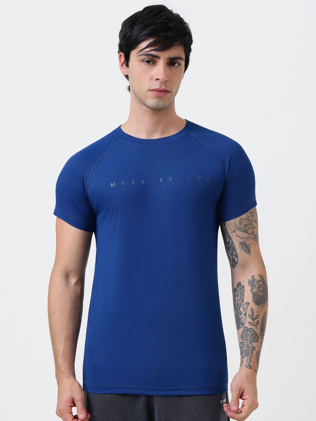 MuscleBlaze Unisex Brand Logo Printed Round Neck Compression T-shirt - view 1