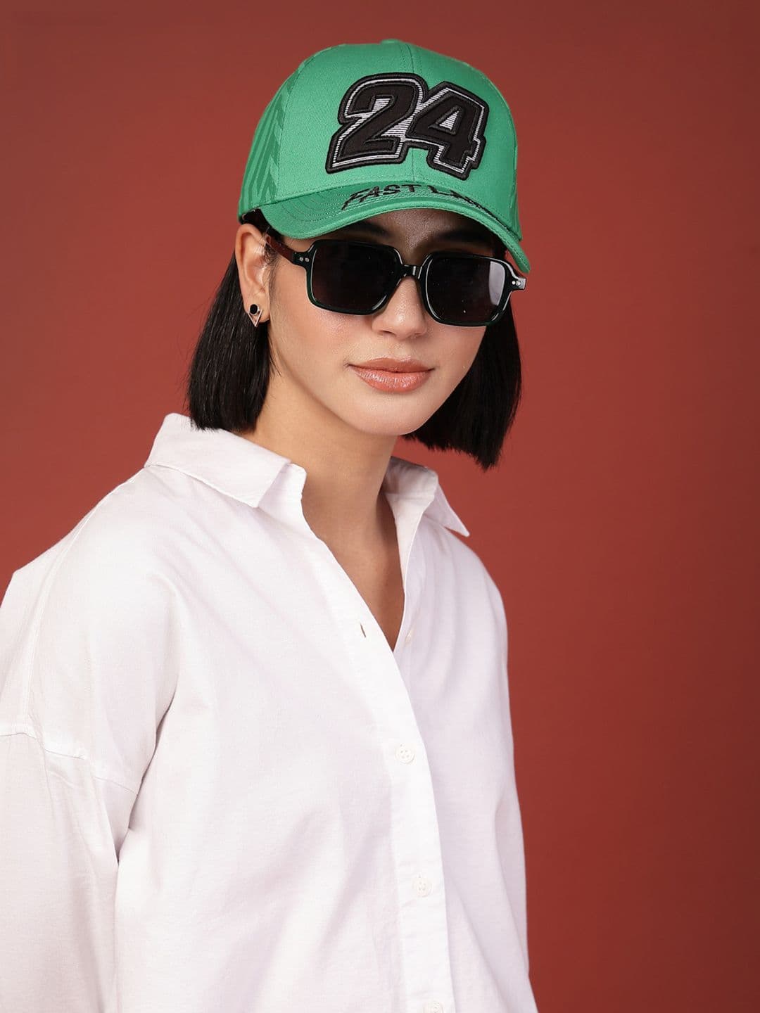 Red Tape Unisex Green Solid Cotton Twill Baseball Cap with Adjustable Strap thumbnail 6