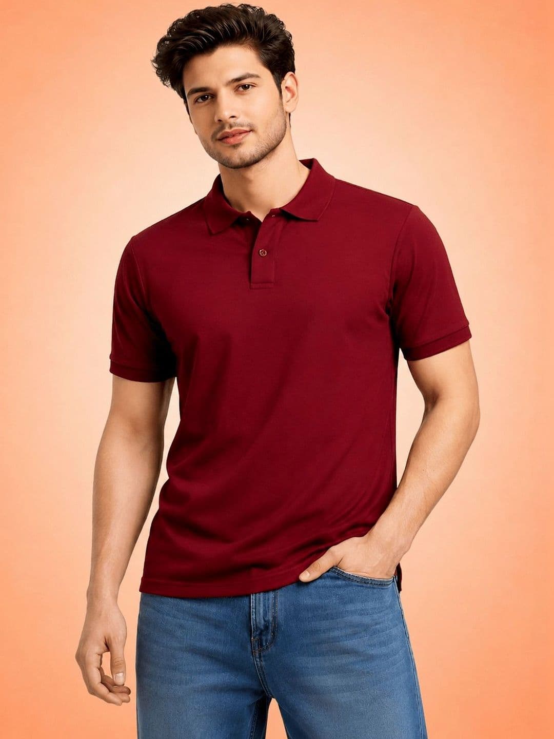 HERE&NOW Men Polo Collar T-shirt thumbnail 3