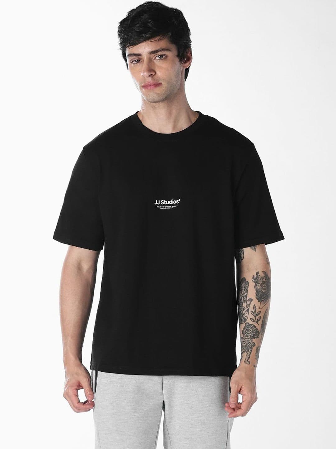 Jack & Jones Men Brand Logo Printed Organic Cotton T-shirt thumbnail 5