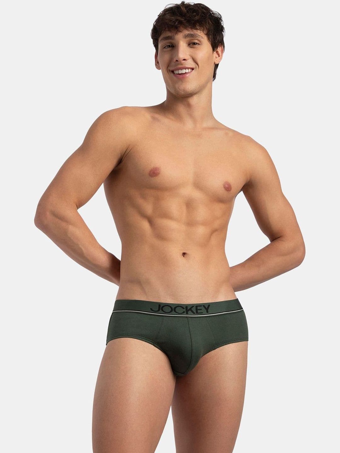 Jockey Super Combed Cotton Solid Brief with Ultrasoft Waistband - 8037 thumbnail 2
