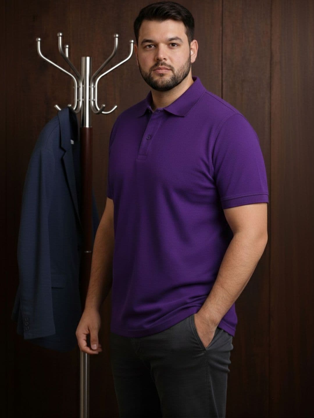 Mast & Harbour Men Polo Collar T-shirt thumbnail 4