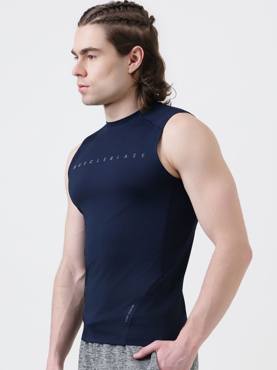 MuscleBlaze Men Typography Printed Round Neck Compression T-shirt thumbnail 5