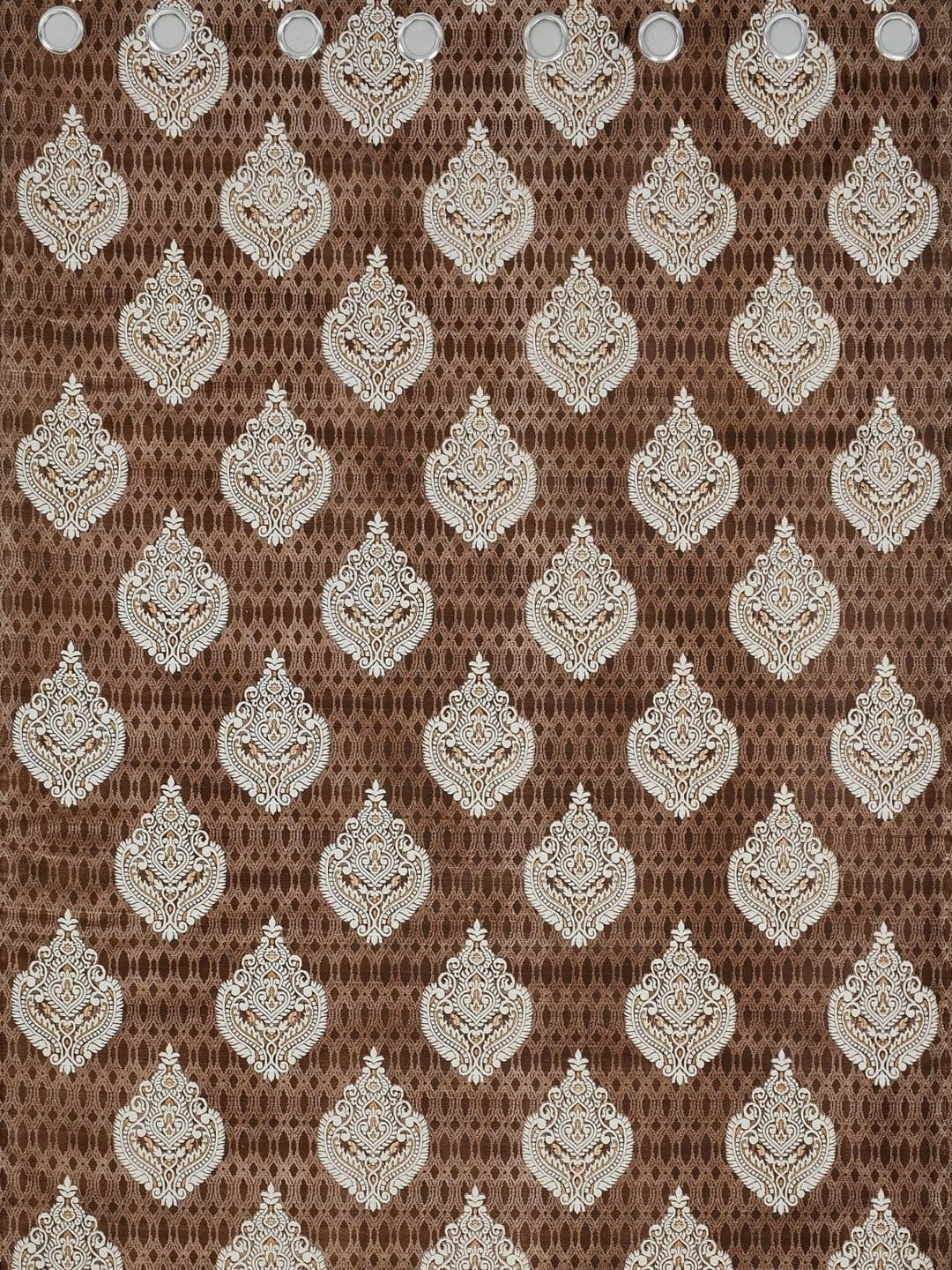Aura Brown Set of 2 Ethnic Motifs Long Door Curtain thumbnail 5