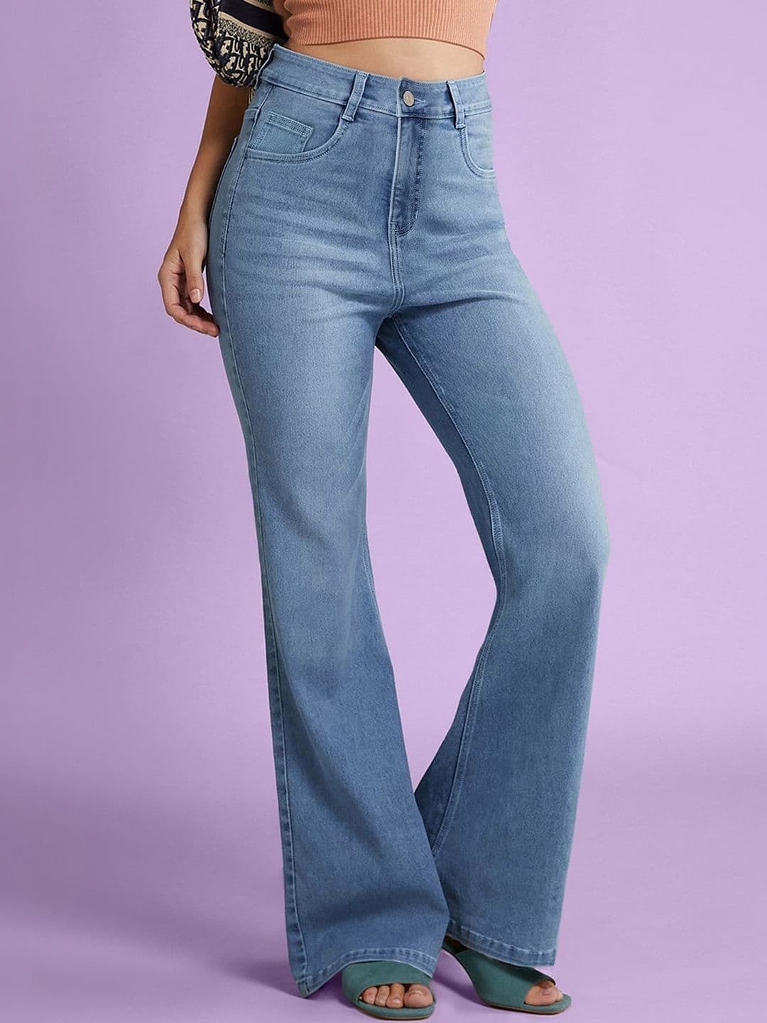 DOLCE CRUDO Women Bootcut High-Rise Stretchable Jeans - view 1
