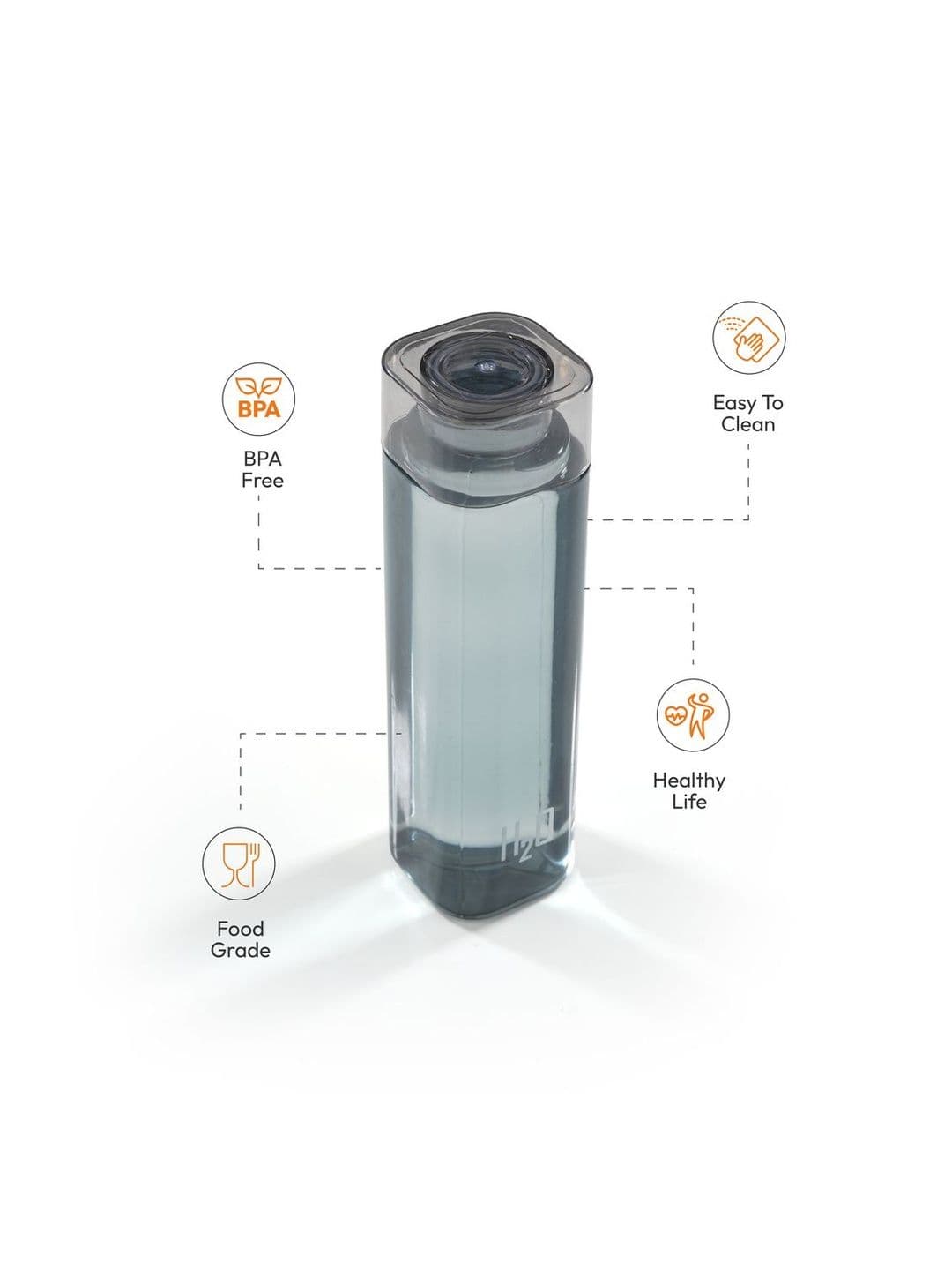 Aura Black Set of 6 Plastic Other Water Bottle thumbnail 2