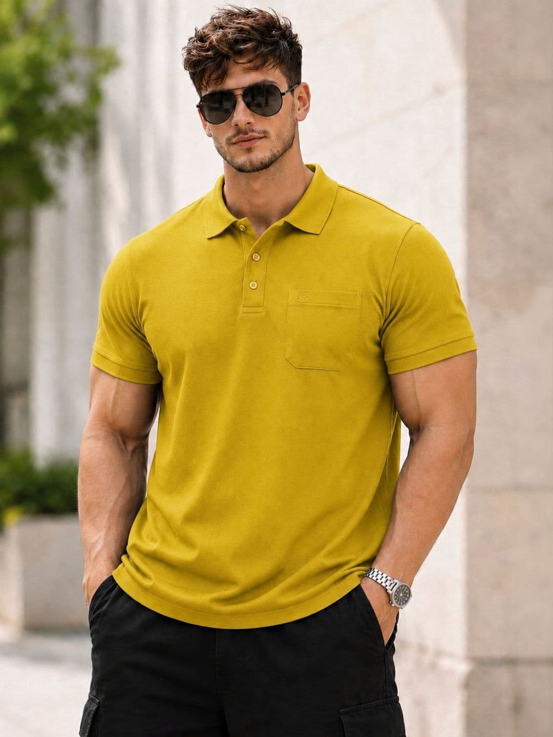 SCUBA Men Polo Collar Pockets T-shirt - view 1