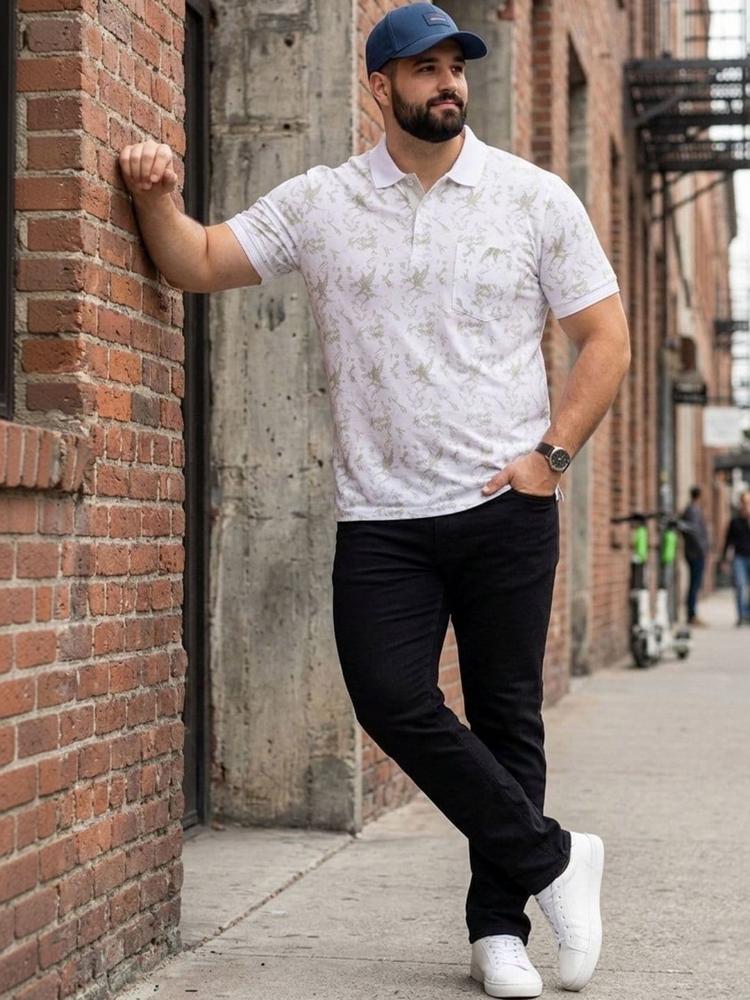 The Roadster Lifestyle Co Printed Polo Collar Tshirts thumbnail 2