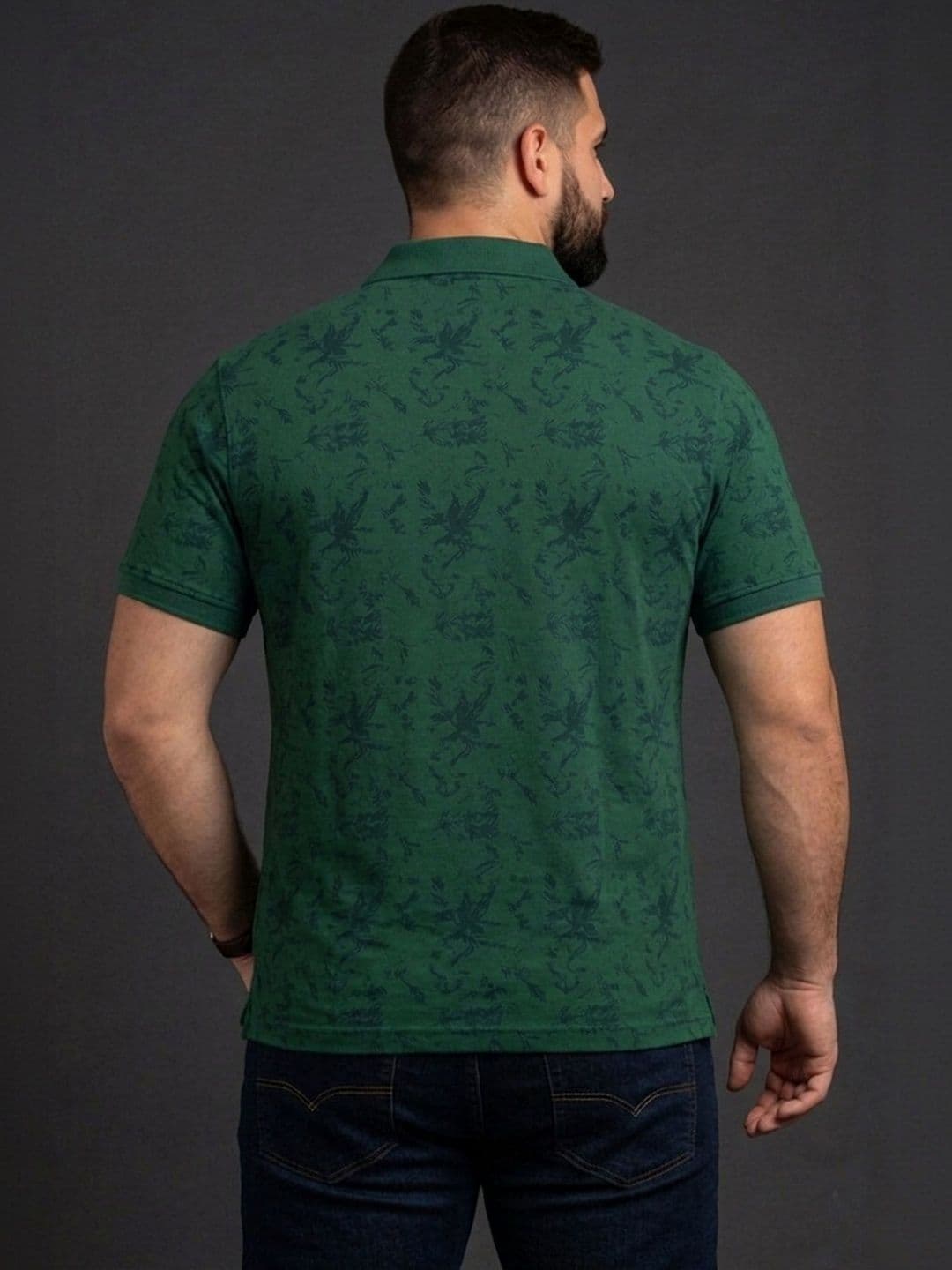 The Roadster Lifestyle Co Printed Polo Collar Tshirts thumbnail 3