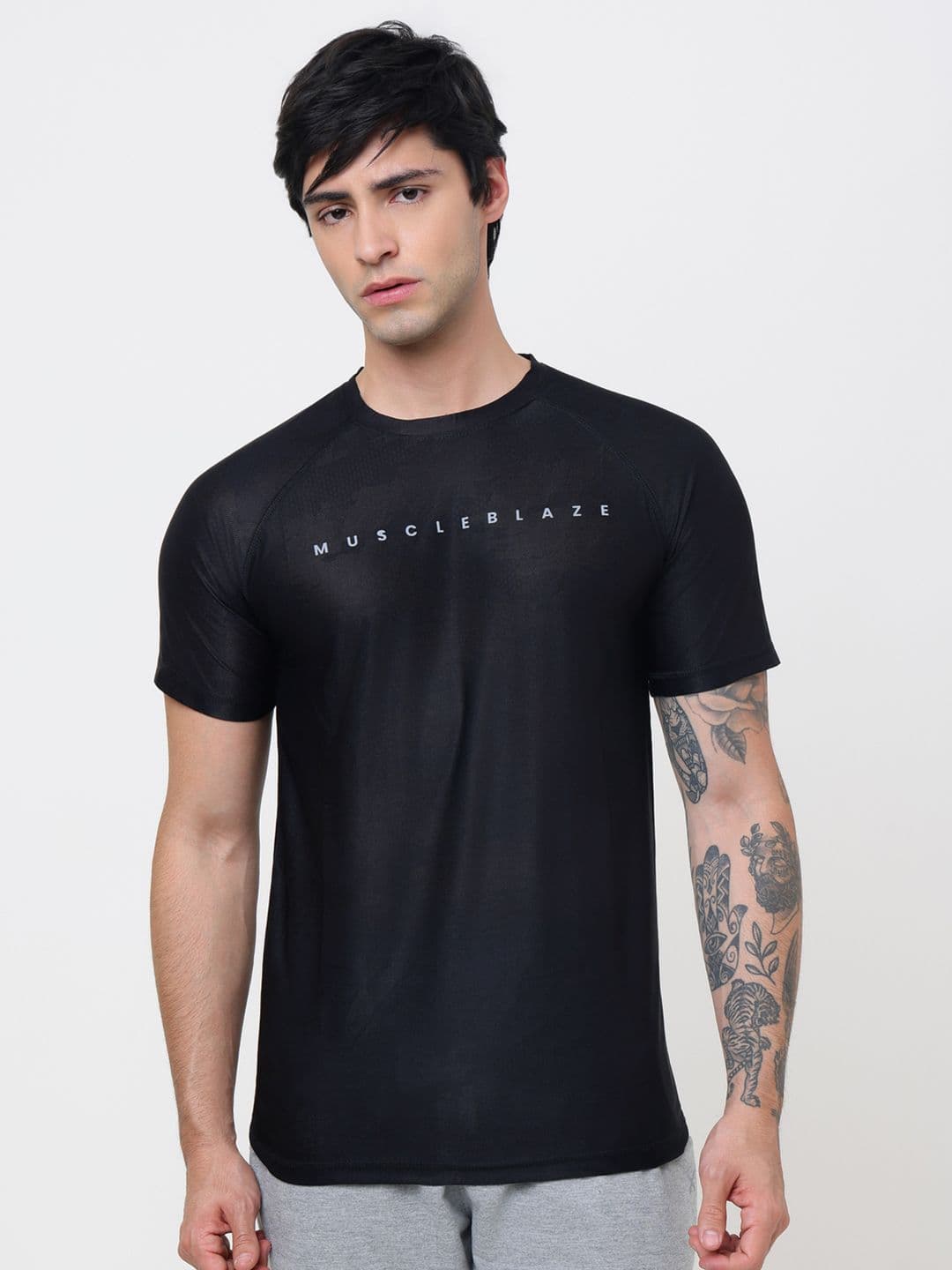 MuscleBlaze Unisex Brand Logo Printed Round Neck Compression T-shirt - view 1