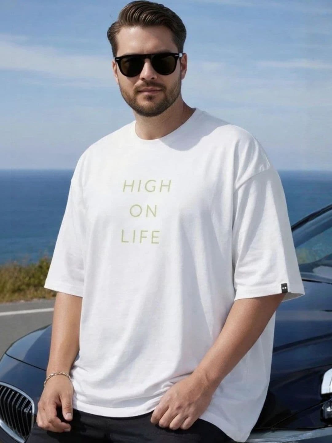 Sztori Men Typography Printed Drop-Shoulder Sleeves T-shirt - view 1