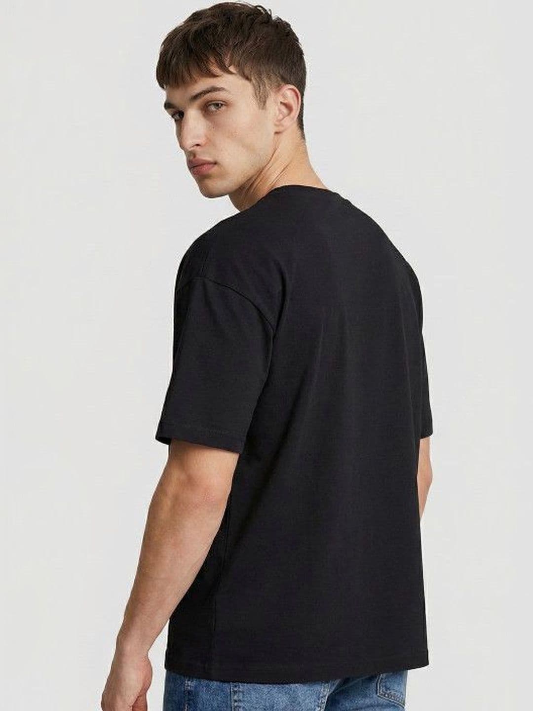 High Star Men Typography Printed Drop-Shoulder Sleeves T-shirt thumbnail 4