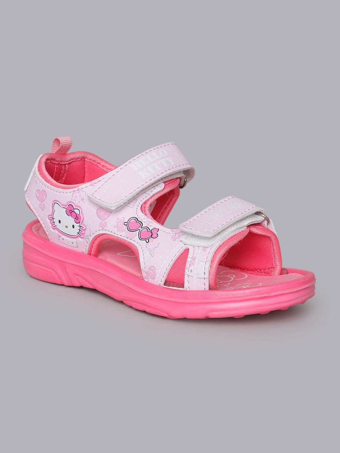 Kids Ville Girls Hello Kitty Printed Velcro Sports Sandals thumbnail 3