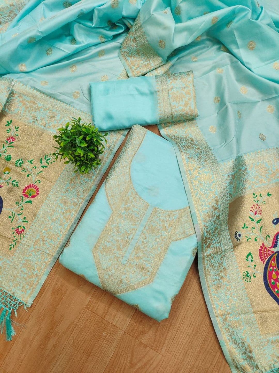 KALINI Unstitched Dress Material thumbnail 4
