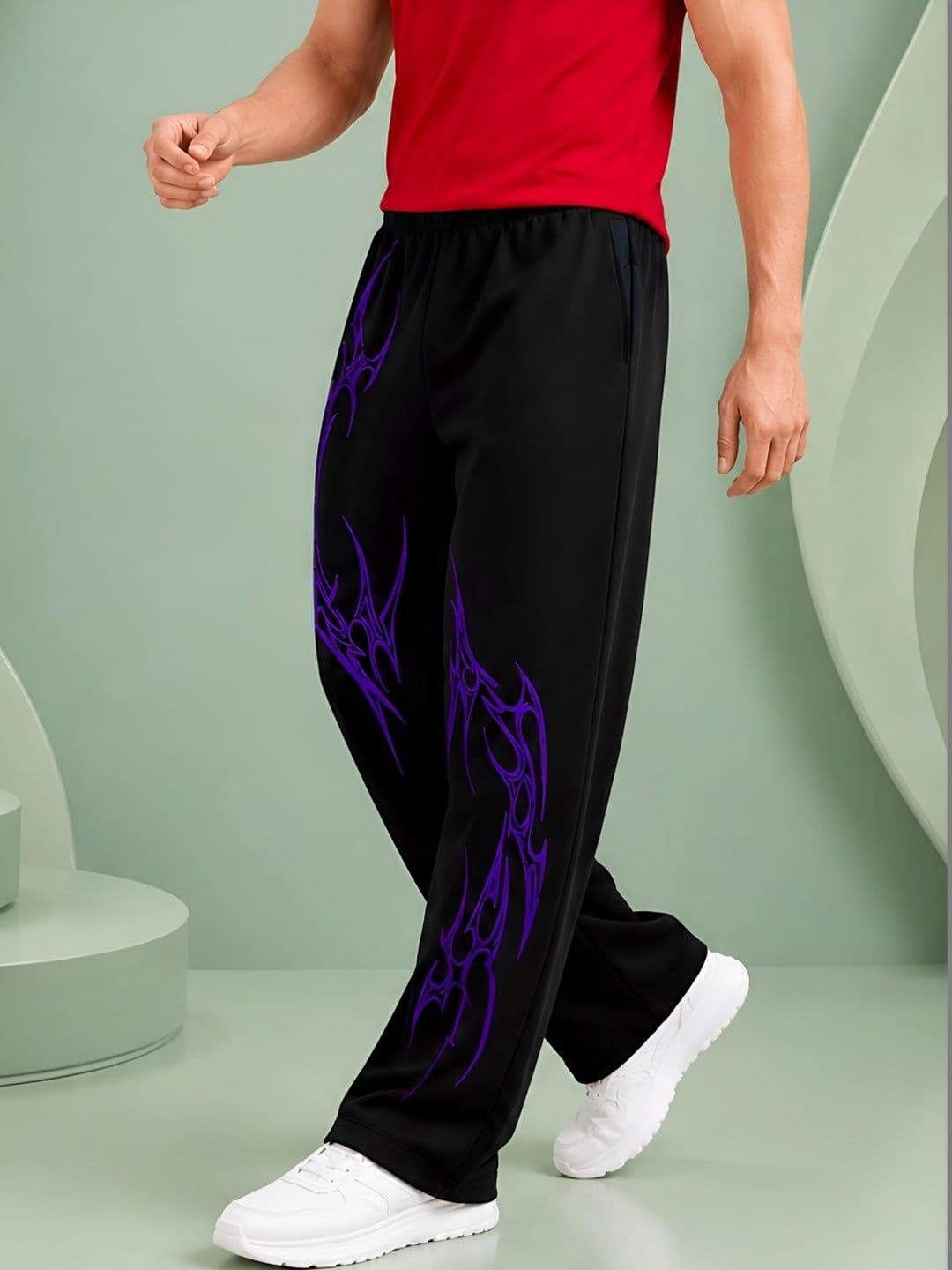 TEDWOODS Men Regular Fit Graphic Print Track Pants thumbnail 5