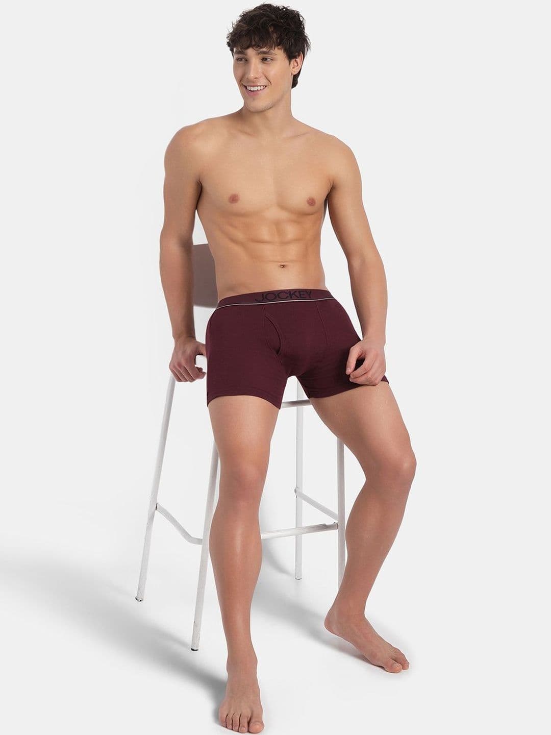 Jockey Super Combed Cotton Rib Boxer Brief with Ultrasoft and Durable Waistband-8009 thumbnail 7