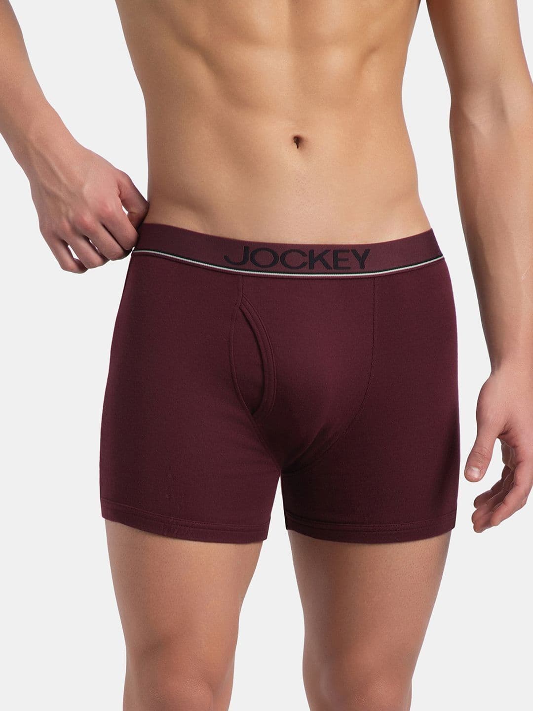 Jockey Super Combed Cotton Rib Boxer Brief with Ultrasoft and Durable Waistband-8009 - view 1