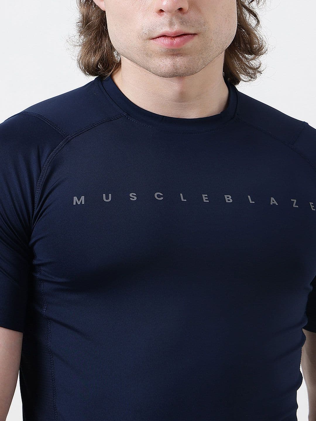 MuscleBlaze Unisex Typography Printed Round Neck Compression T-shirt thumbnail 7