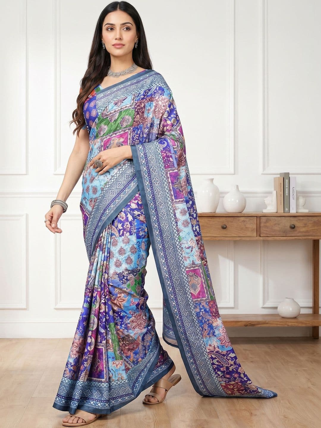 Anouk Mirage Ethnic Motifs Art Silk Designer Saree thumbnail 2