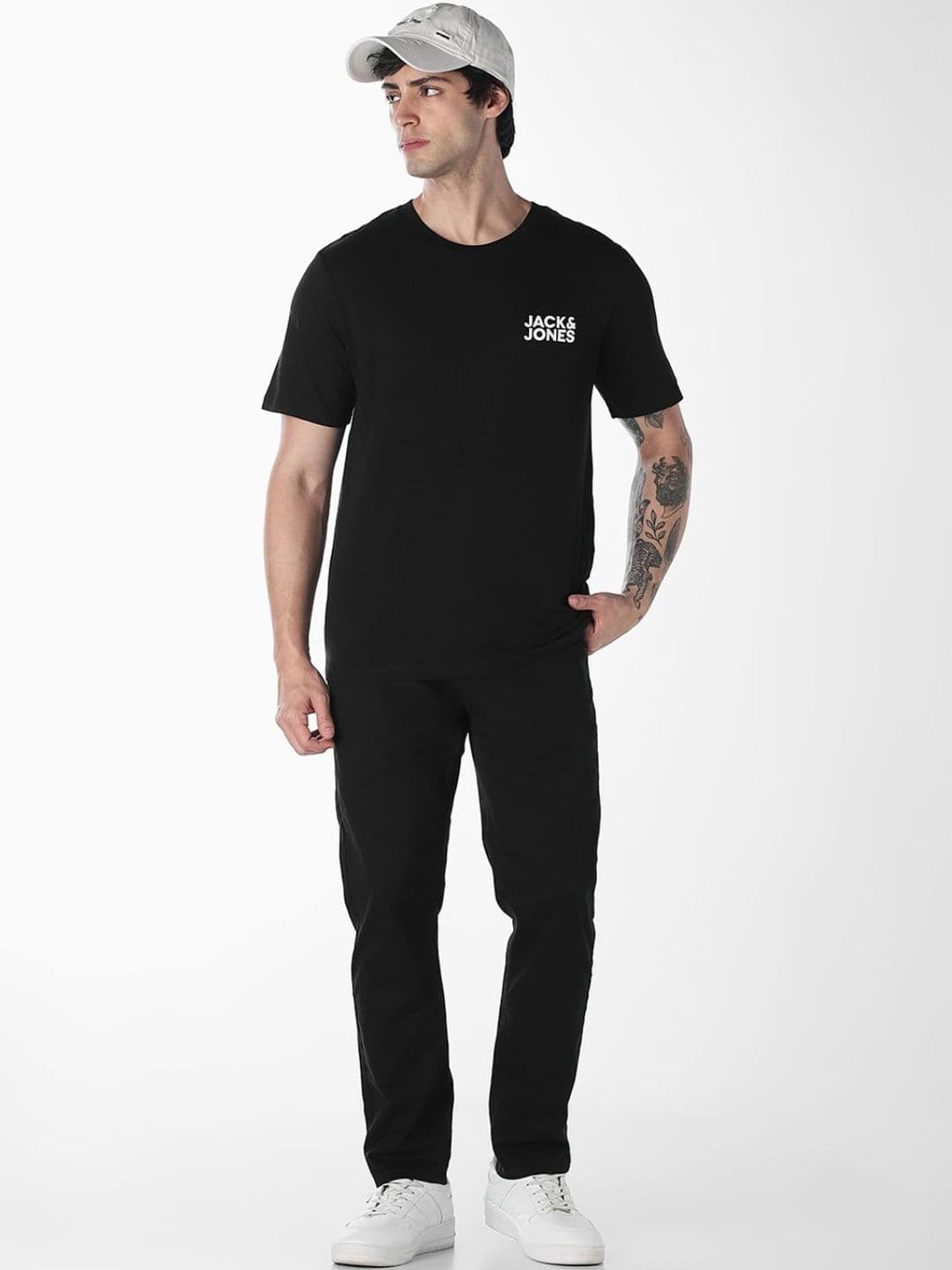 Jack & Jones Men Brand Logo Printed Slim Fit T-shirt thumbnail 2