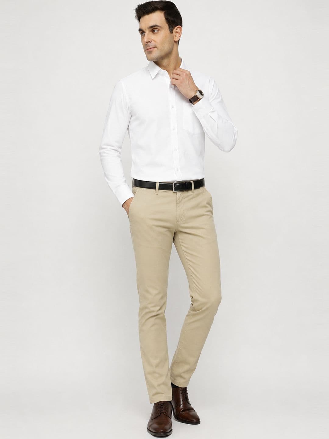 English Navy Original Slim Fit Easy Iron Wrinkle Resistant Formal Shirt thumbnail 5
