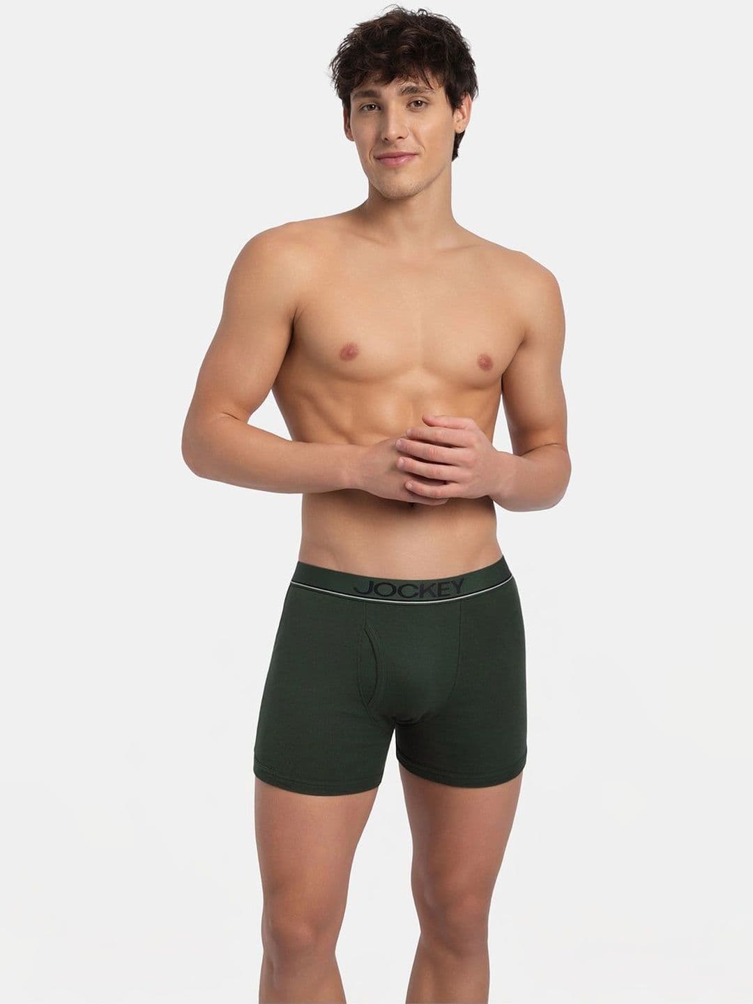 Jockey Super Combed Cotton Rib Boxer Brief with Ultrasoft and Durable Waistband-8009 thumbnail 5