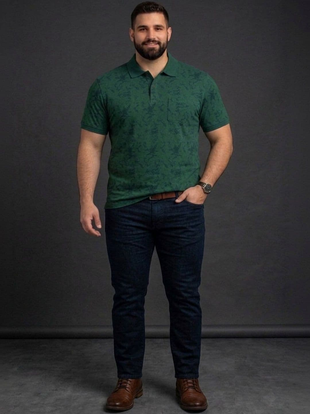 The Roadster Lifestyle Co Printed Polo Collar Tshirts thumbnail 4