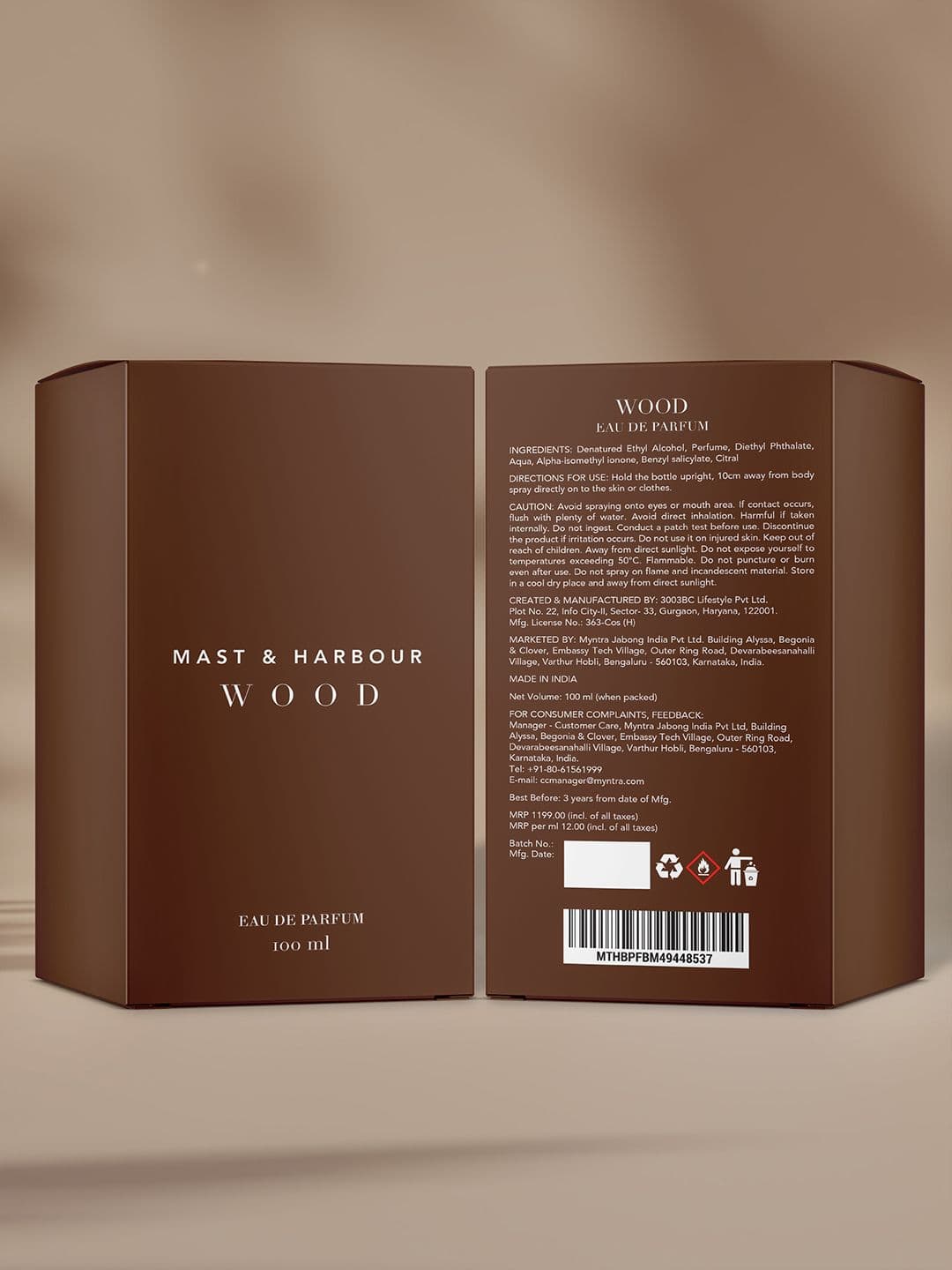 Mast & Harbour Men Woods Eau De Parfum 100 ml thumbnail 5