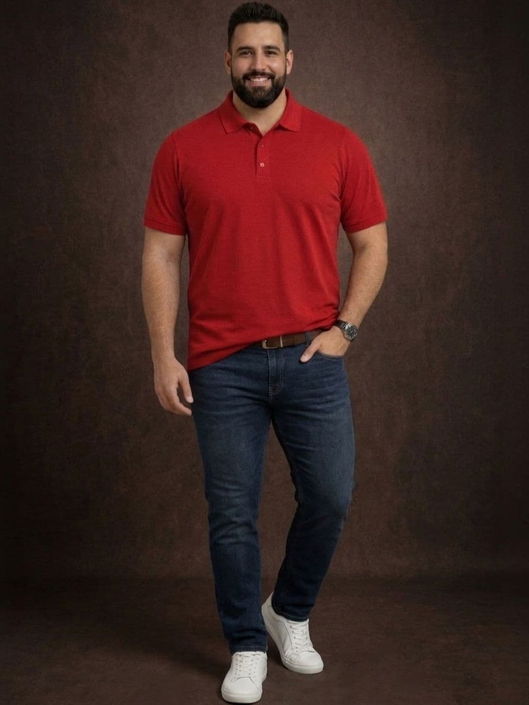 Mast & Harbour Men Polo Collar Cotton T-shirt thumbnail 6