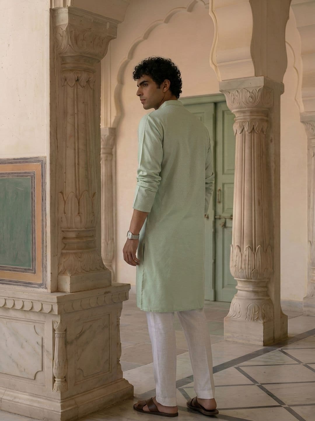 Anouk Woven Design Straight Kurta thumbnail 3