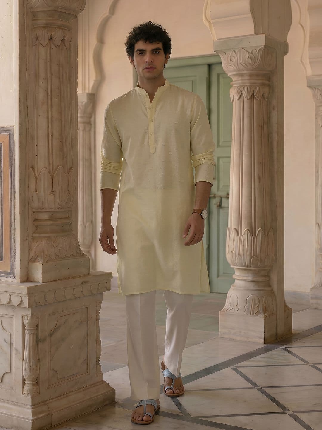 Anouk Self Design Textured Kurta thumbnail 7