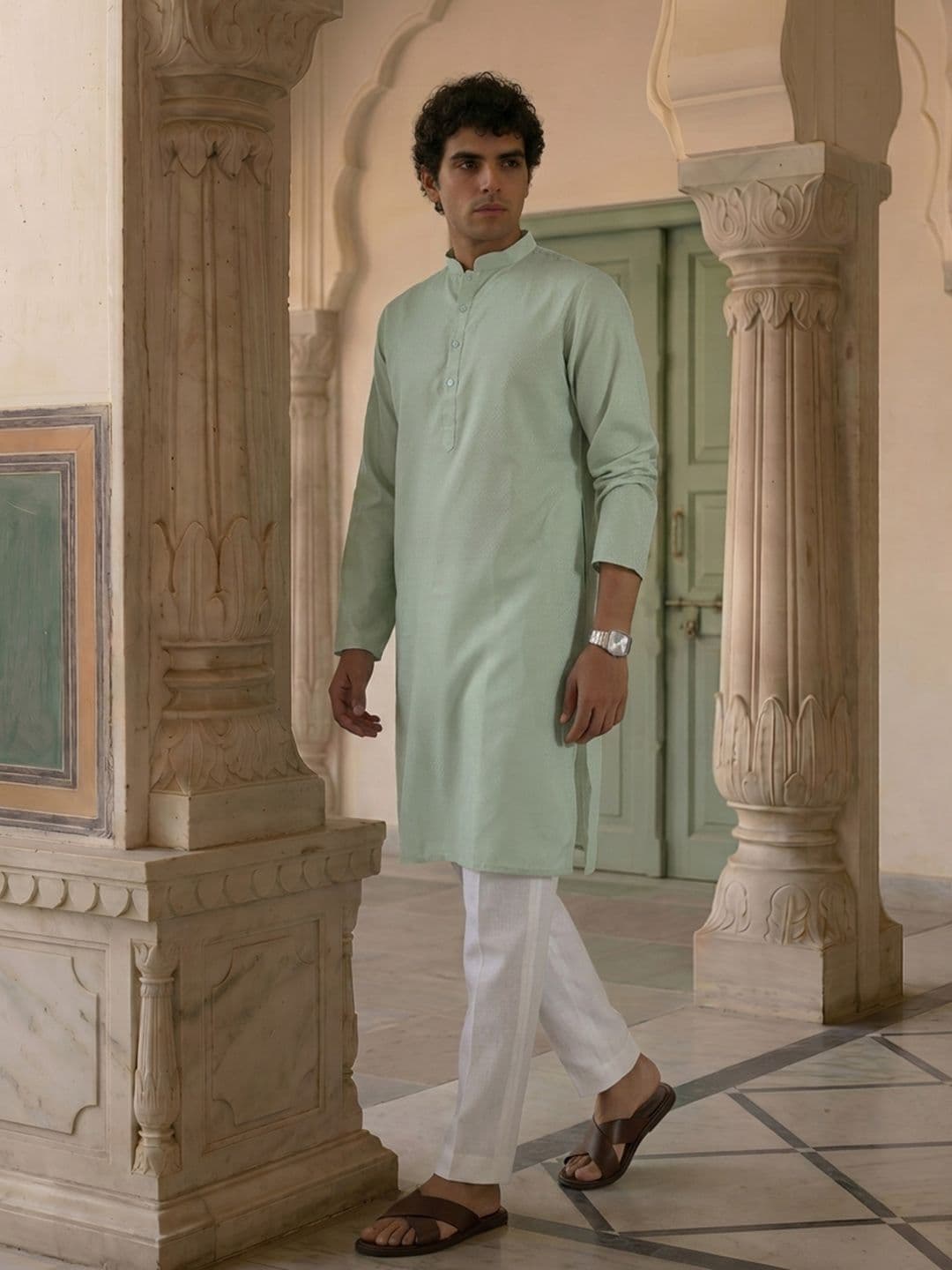 Anouk Woven Design Straight Kurta thumbnail 4