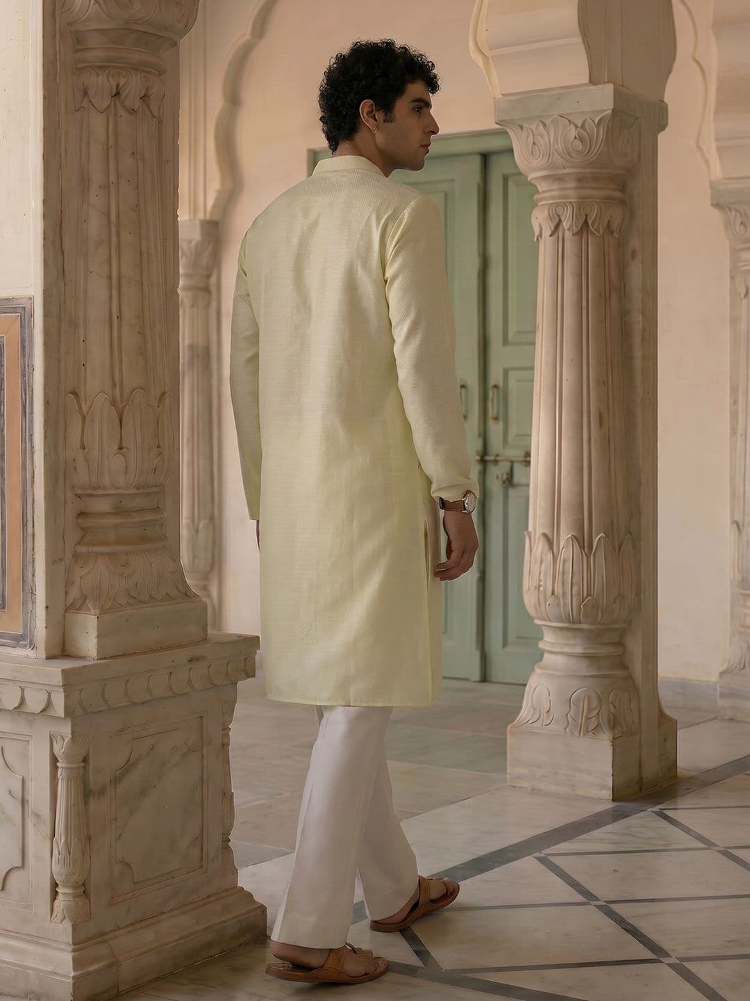 Anouk Self Design Textured Kurta thumbnail 4