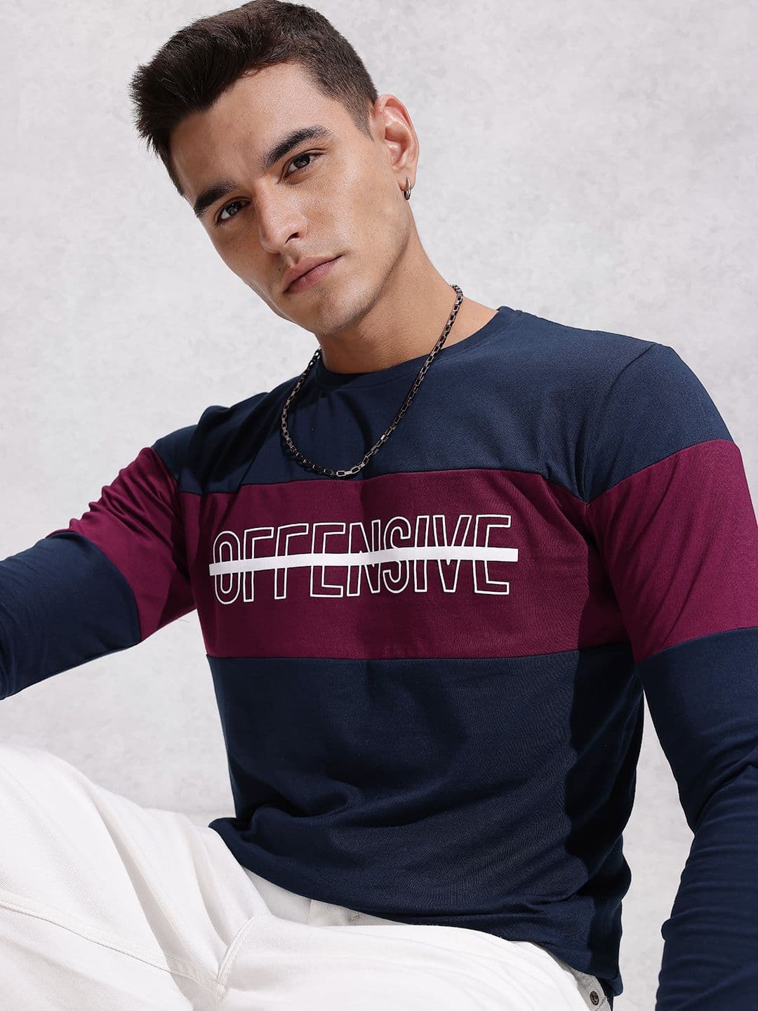 WROGN Men Typography Printed Cotton Slim Fit T-shirt - view 1
