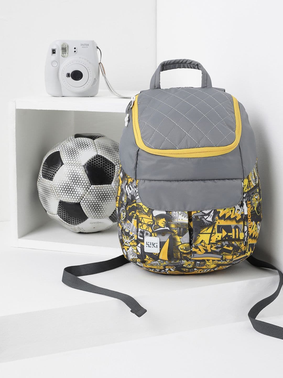 Wildcraft Women Yellow & Grey Graphic Backpack - view 1