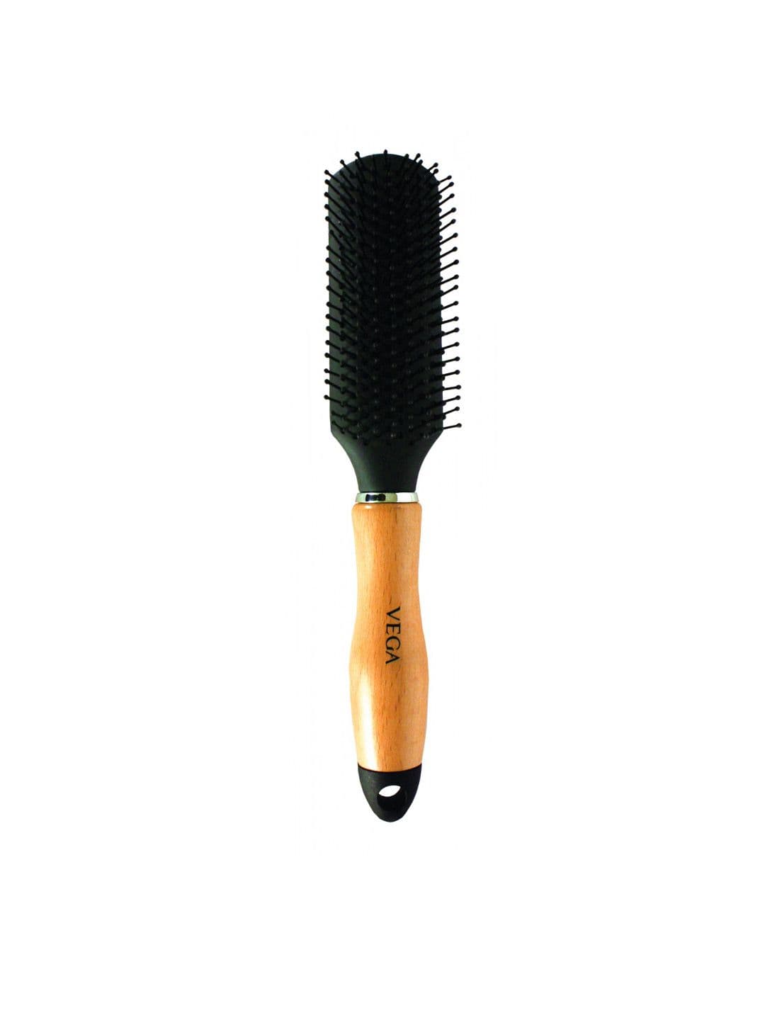 VEGA Unisex Black & Beige Cushioned Paddle Hair Brush - view 1