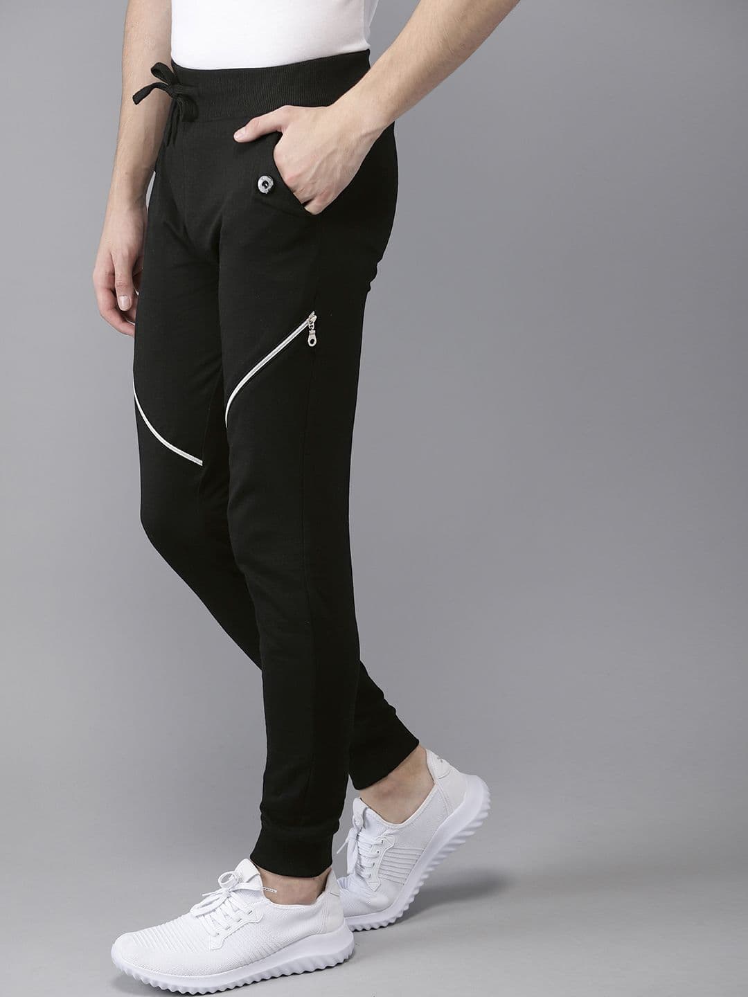 CAHOOT Men Black Solid Joggers - view 1