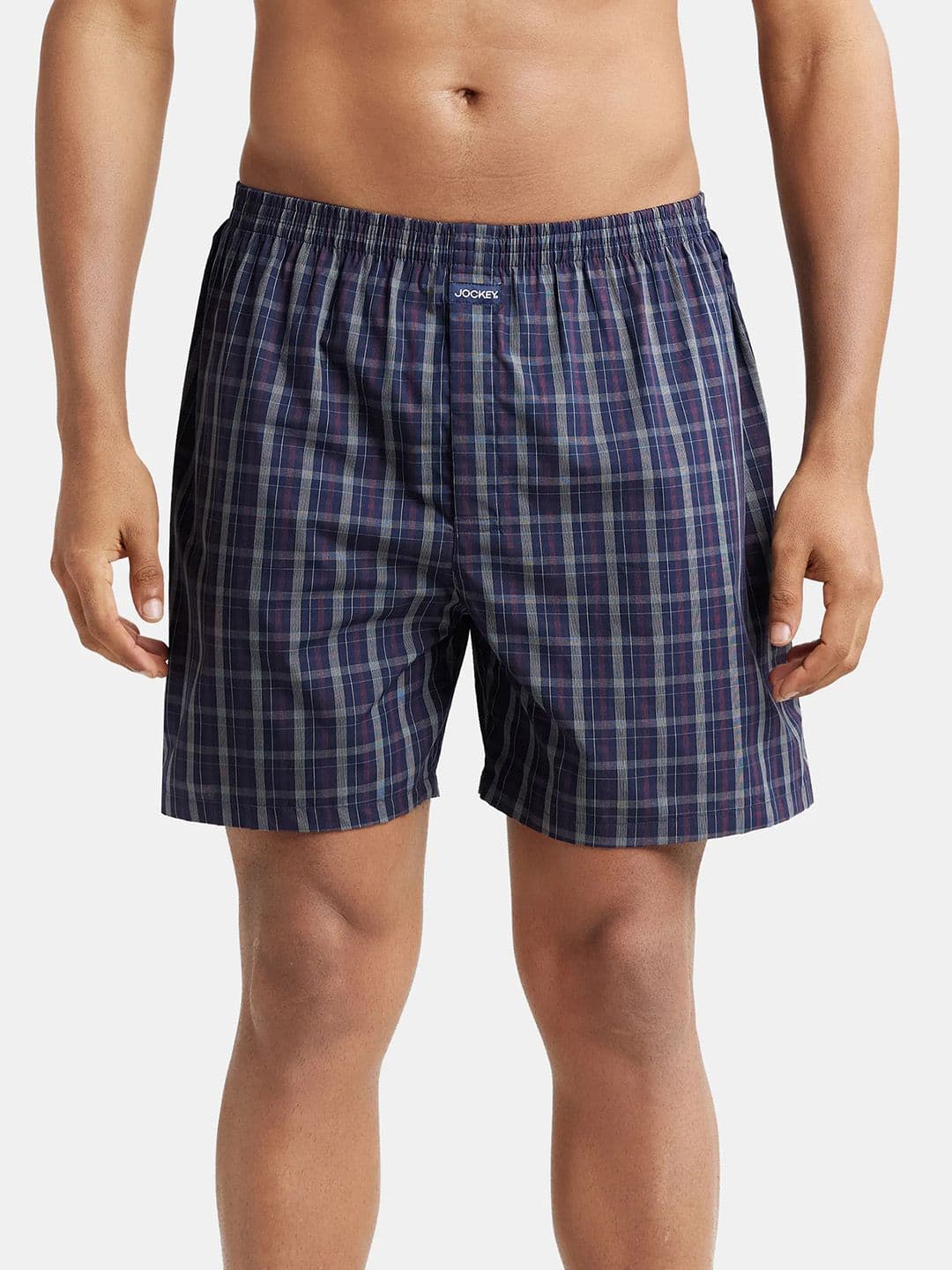 Jockey Men Assorted Checked Pure Cotton Boxers 1222-0110-ASSTD - view 1
