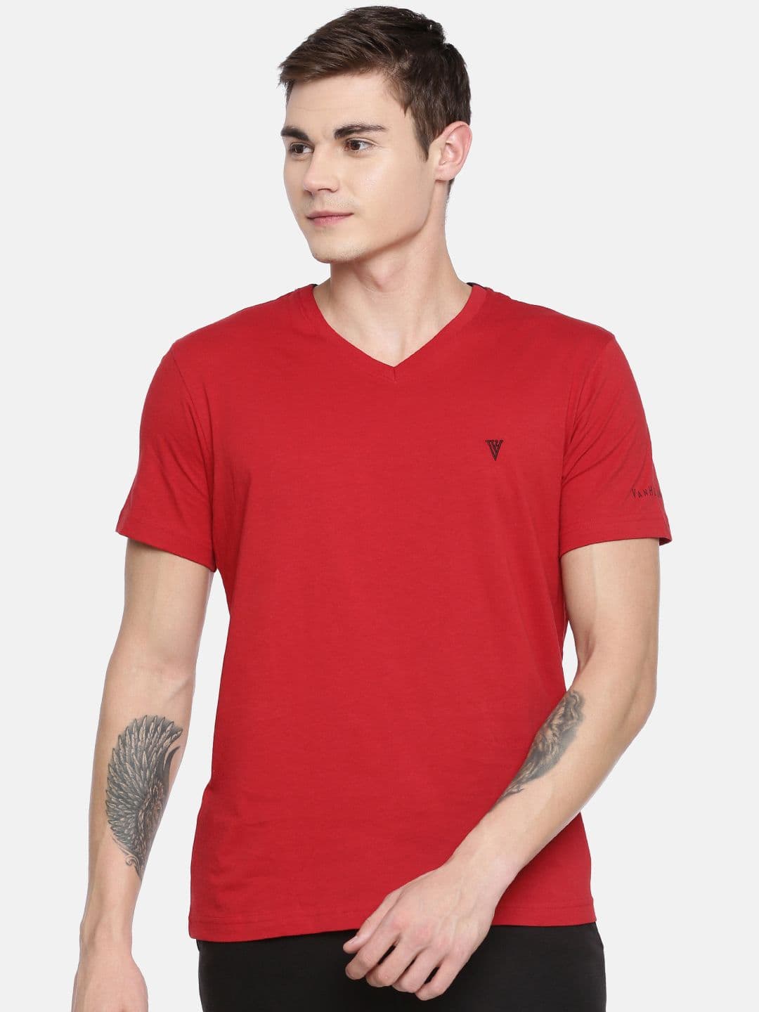 Van Heusen Innerwear Athleisure Solid Smart Tech Easy Stain Release T-Shirt - view 1