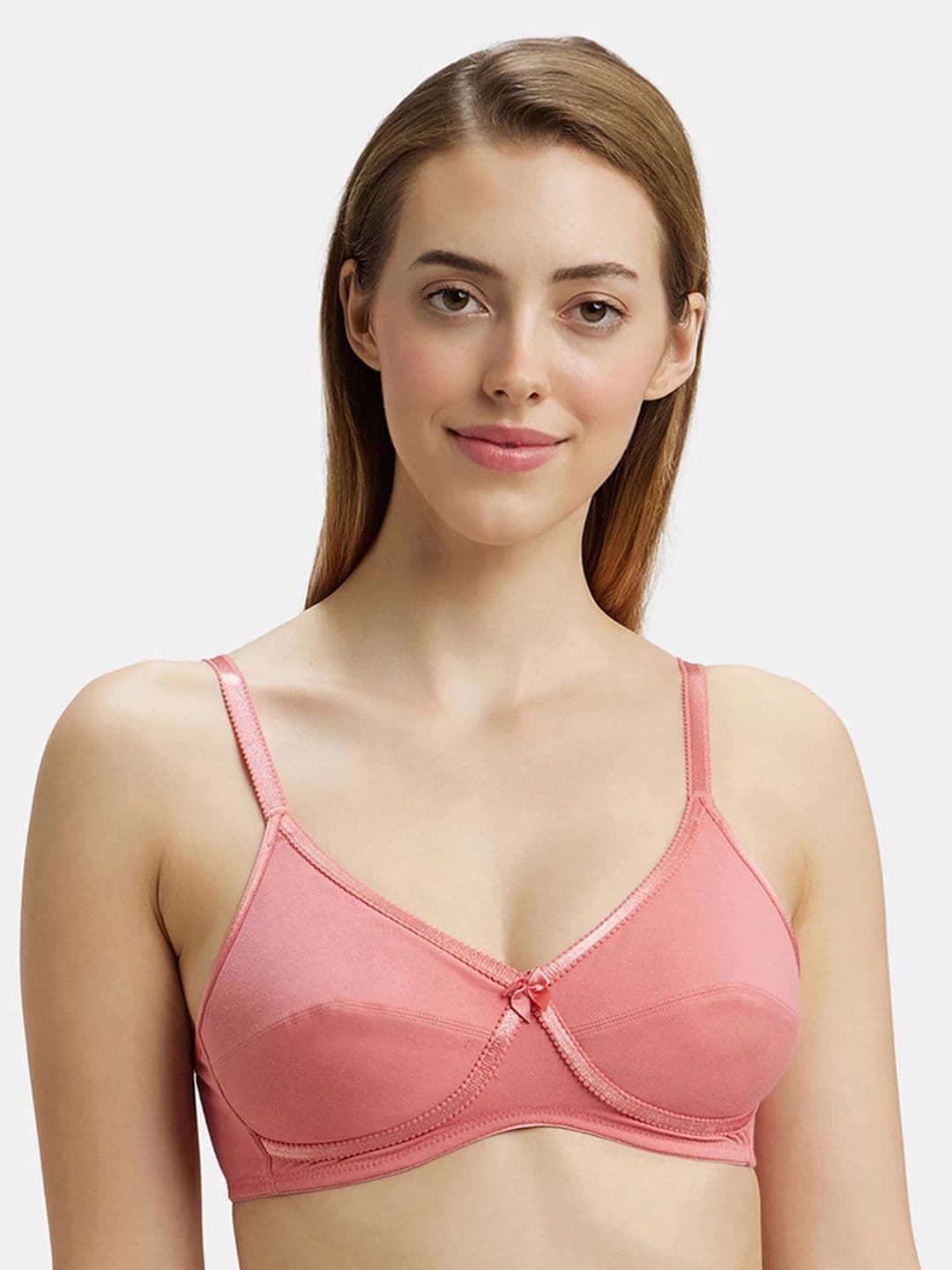 Jockey Wirefree Non Padded Cotton Medium Coverage Cross Over Everyday Bra-1242 - view 1