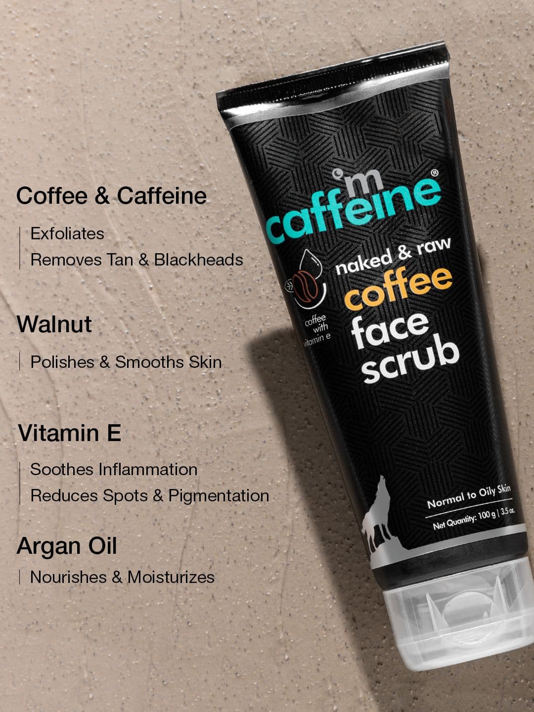 MCaffeine Coffee Exfoliating Face Scrub for Fresh & Glowing Skin- Removes Tan & Blackheads - view 1