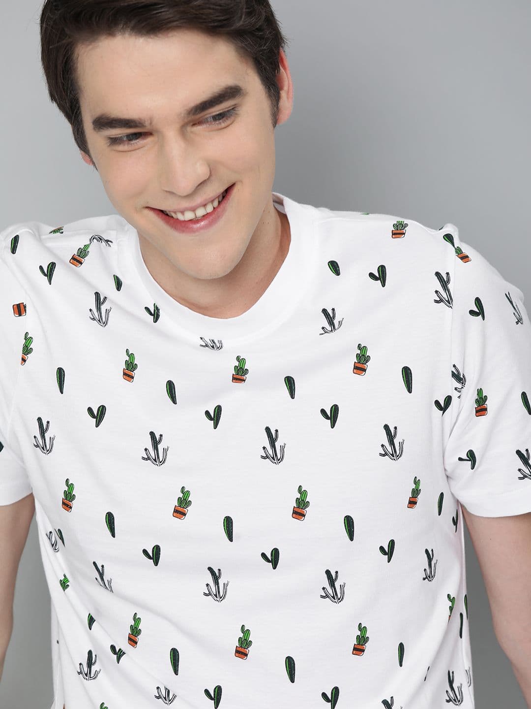 Mast & Harbour Mast Harbour Men White Printed Round Neck Pure Cotton T-shirt - view 1